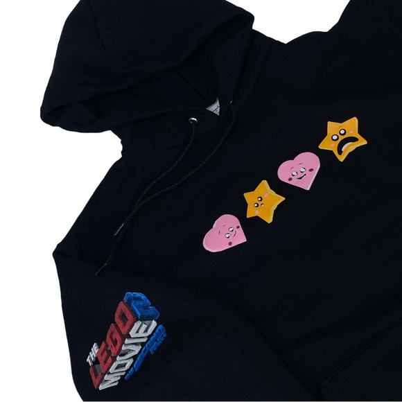 Hoodie Sweatshirt Champion Size L Lego 2 Movie Collab Black Unisex - Picture 13 of 13